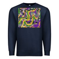 Navy Mardi Gras Cowhide Premium Sweatshirt - RanaPortraitStore