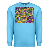Ocean Blue Mardi Gras Cowhide Premium Sweatshirt - RanaPortraitStore