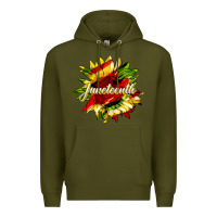 Army Green juneteenth sunflower black lives matter Premium Hoodie - HRA Design Shop