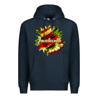 Navy juneteenth sunflower black lives matter Premium Hoodie - HRA Design Shop