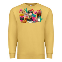 Antique Gold But first cafecito y chismecito Premium Sweatshirt - RanaPortraitStore