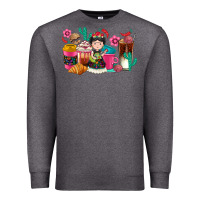 Charcoal Heather But first cafecito y chismecito Premium Sweatshirt - RanaPortraitStore