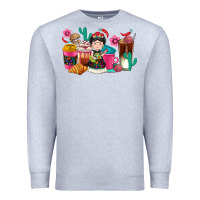 Heather Grey But first cafecito y chismecito Premium Sweatshirt - RanaPortraitStore