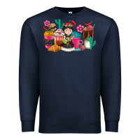 Navy But first cafecito y chismecito Premium Sweatshirt - RanaPortraitStore