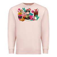 Pale Pink But first cafecito y chismecito Premium Sweatshirt - RanaPortraitStore
