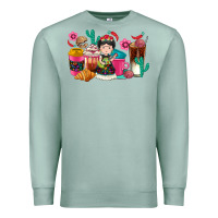 Seafoam But first cafecito y chismecito Premium Sweatshirt - RanaPortraitStore
