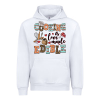 White cooking is love made edible Urban Hoodie - AdoDesignShop