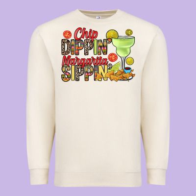 Premium Sweatshirt Chip dippin' margarita sippin'