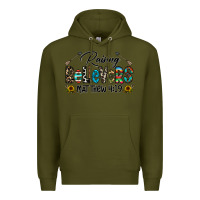 Army Green raising believers Premium Hoodie - CowhideDigitalArt