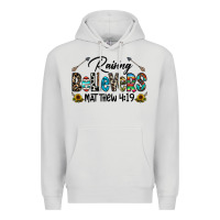 Dove Grey raising believers Premium Hoodie - CowhideDigitalArt