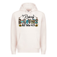 Pale Pink raising believers Premium Hoodie - CowhideDigitalArt
