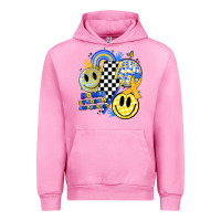 Fuchsia Pink retro down syndrome awareness Urban Hoodie - JahusDesignShop