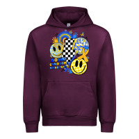 Mauve Wine retro down syndrome awareness Urban Hoodie - JahusDesignShop