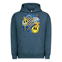 Pigment Midnight Navy retro down syndrome awareness Urban Hoodie - JahusDesignShop
