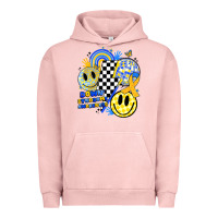 Pigment Salmon retro down syndrome awareness Urban Hoodie - JahusDesignShop