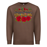 Chestnut Chingona every damn day Premium Sweatshirt - RanaPortraitStore