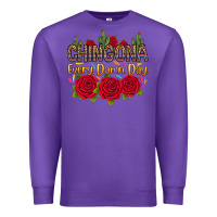 Purple Chingona every damn day Premium Sweatshirt - RanaPortraitStore