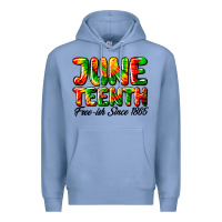 Colony Blue juneteenth free ish since 1865 Premium Hoodie - HRA Design Shop