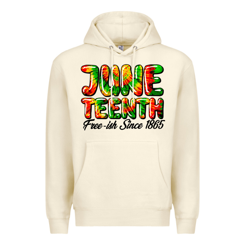 Juneteenth Free Ish Since 1865 Premium Hoodie by HRA Design Shop | Teevron