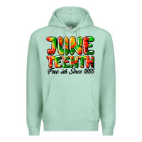 Seafoam juneteenth free ish since 1865 Premium Hoodie - HRA Design Shop