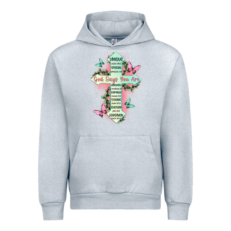 God Says You Are Cross Urban Hoodie by JahusDesignShop | Teevron