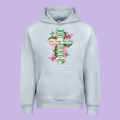 God Says You Are Cross Urban Hoodie Designed By Jahusdesignshop