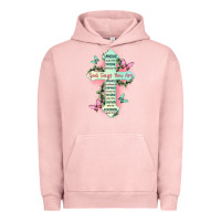 Pigment Salmon god says you are cross Urban Hoodie - JahusDesignShop