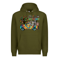 Army Green autism avareness3 Premium Hoodie - CowhideDigitalArt