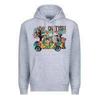 Heather Grey autism avareness3 Premium Hoodie - CowhideDigitalArt