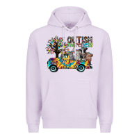 Lilac autism avareness3 Premium Hoodie - CowhideDigitalArt