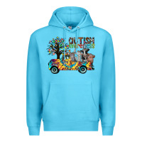 Ocean Blue autism avareness3 Premium Hoodie - CowhideDigitalArt