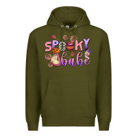 Army Green spooky babe Premium Hoodie - AdoDesignShop