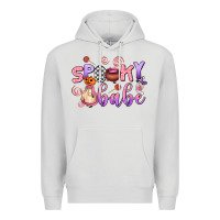 Dove Grey spooky babe Premium Hoodie - AdoDesignShop