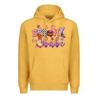 Mustard spooky babe Premium Hoodie - AdoDesignShop