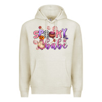 Oatmeal Heather spooky babe Premium Hoodie - AdoDesignShop