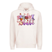Pale Pink spooky babe Premium Hoodie - AdoDesignShop