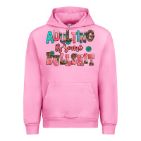Fuchsia Pink adulting is some bullshit Urban Hoodie - AdoDesignShop