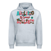 Heather Grey adulting is some bullshit Urban Hoodie - AdoDesignShop