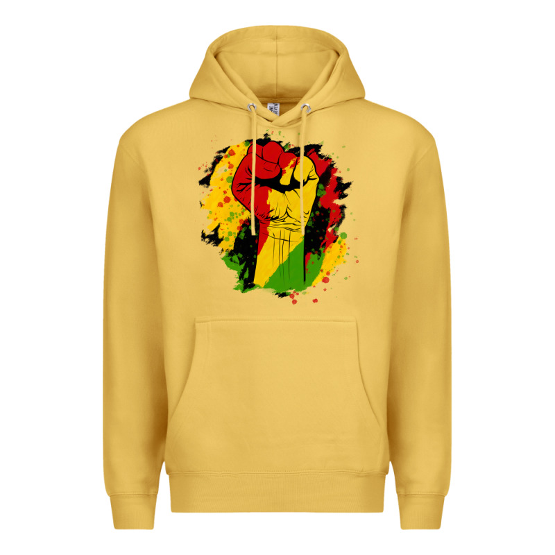 Juneteenth Fist Premium Hoodie by HRA Design Shop | Teevron