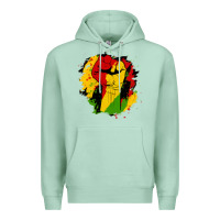 Seafoam juneteenth fist Premium Hoodie - HRA Design Shop