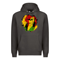 Smoke juneteenth fist Premium Hoodie - HRA Design Shop