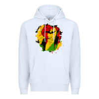 White juneteenth fist Premium Hoodie - HRA Design Shop