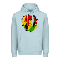 Blue Mist juneteenth fist Premium Hoodie - HRA Design Shop