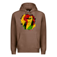 Chestnut juneteenth fist Premium Hoodie - HRA Design Shop