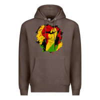 Coffee juneteenth fist Premium Hoodie - HRA Design Shop