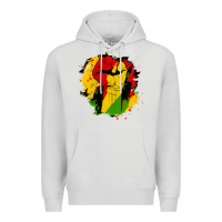 Dove Grey juneteenth fist Premium Hoodie - HRA Design Shop
