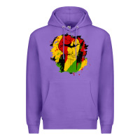 Purple juneteenth fist Premium Hoodie - HRA Design Shop