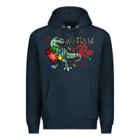 Navy autism rex Premium Hoodie - CowhideDigitalArt