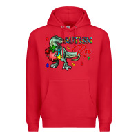 Red autism rex Premium Hoodie - CowhideDigitalArt
