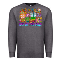 Charcoal Heather Day of the dead coffee cups Premium Sweatshirt - RanaPortraitStore